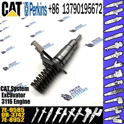 Diesel Injector Fuel Injector Nozzle 7E-9585 Original for Caterpillar Loader IT28F Engine 3116 3126 3116 Fuel Injector K