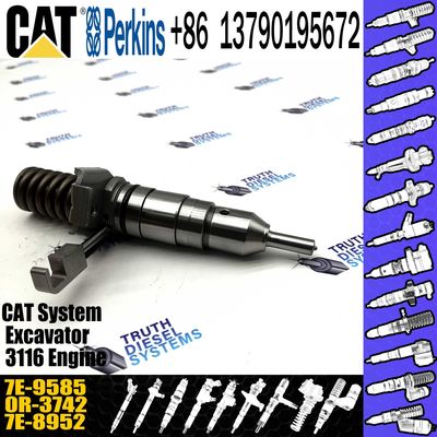Diesel Injector Fuel Injector Nozzle 7E-9585 Original for Caterpillar Loader IT28F Engine 3116 3126 3116 Fuel Injector K