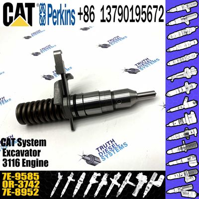 Diesel Injector Fuel Injector Nozzle 7E-9585 Original for Caterpillar Loader IT28F Engine 3116 3126 3116 Fuel Injector K